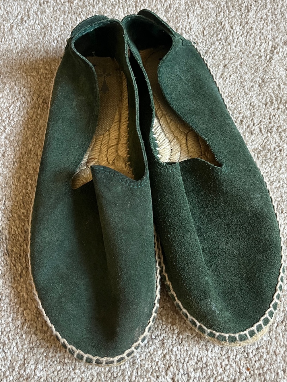 Manebi Green Suede Espadrilles Size 39